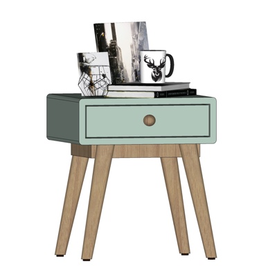 Nordic Solid Wood Bedside Table Free