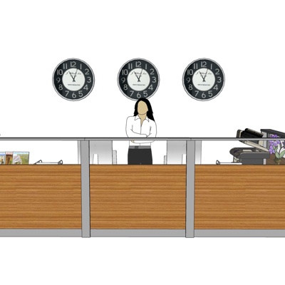 Modern hotel reception desk free