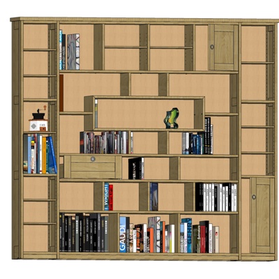 Modern Solid Wood Bookshelf Free