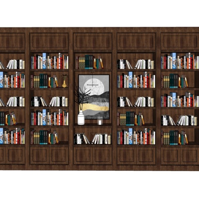 Modern Solid Wood Decorative Bookcase Free