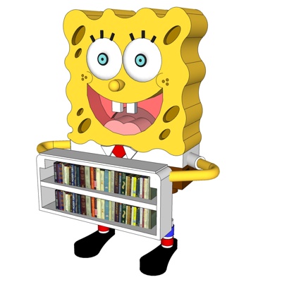 Modern Spongebob Bookshelf Free