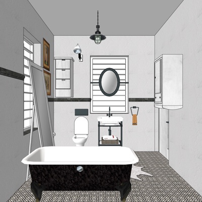 Modern Affordable Luxury Style Bathroom Free