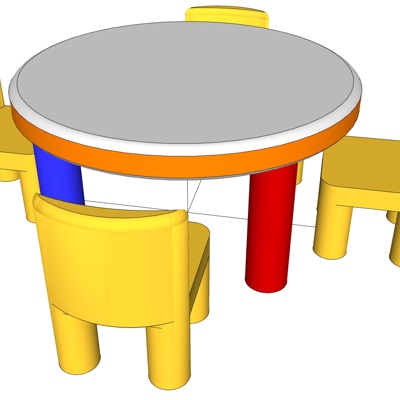 Modern children's table and chairs free