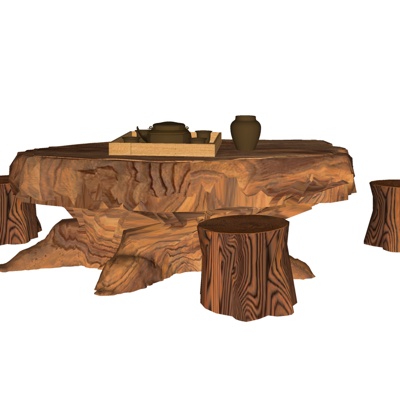 New Chinese root carving tea table and chair free