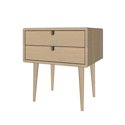 Nordic Solid Wood Bedside Table Free