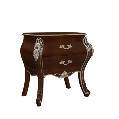 European-style solid wood carved bedside table for free