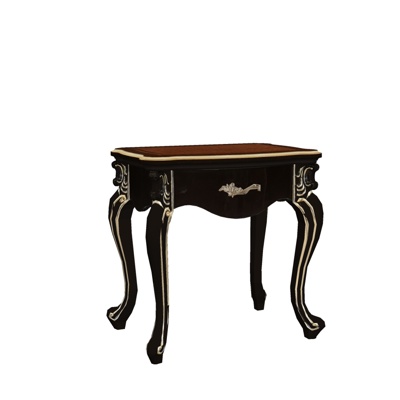 European-style solid wood carved bedside table for free