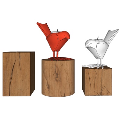 Modern Bird Candlestick Lamp Free