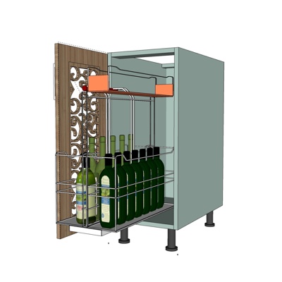 Modern Shrink Shaped Wine Cabinet Free