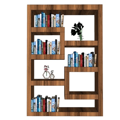 Modern Solid Wood Decorative Bookshelf Free