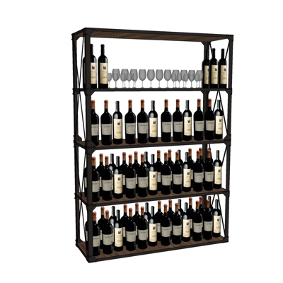 Industrial wind metal wine rack free