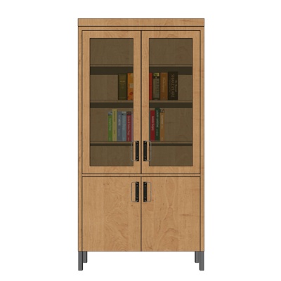 Modern Solid Wood Decorative Bookcase Free