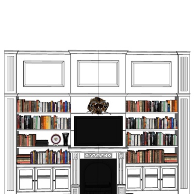 Jane European solid wood bookcase free