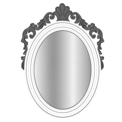 European oval mirror free