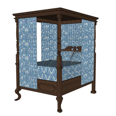 American style solid wood double bed for free
