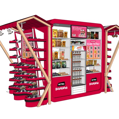 Modern supermarket shelves free