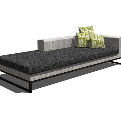 Modern fabric chaise longue free