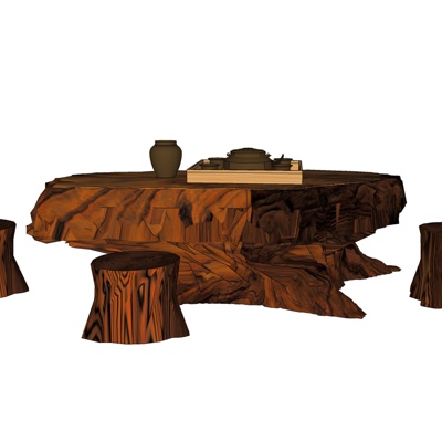 New Chinese root carving tea table and chair free