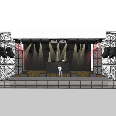 Modern open-air stage free