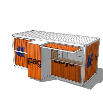 Industrial wind container fast food shop free