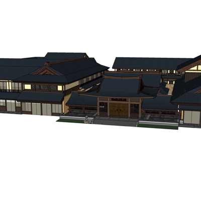 Japanese-style ancient courtyard free