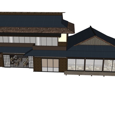 Japanese-style ancient courtyard free