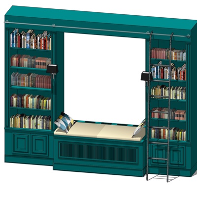 European-style solid wood bookcase for free