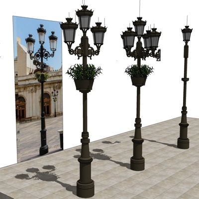 European-style metal street light for free