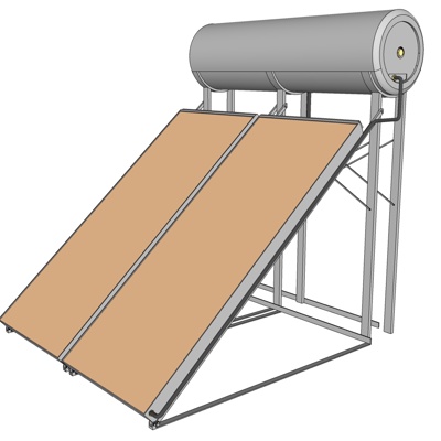 Modern solar water heater for free