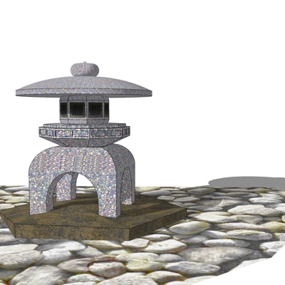 Chinese landscape stone lamp free