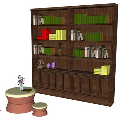 Modern Solid Wood Bookcase Free