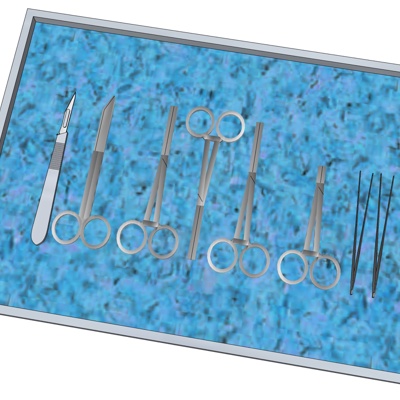 Modern scalpel scissors combination free