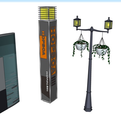 European-style metal street light for free