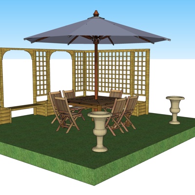 Modern outdoor leisure tables and chairs for free