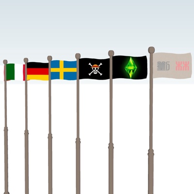 Modern flagpole flag free