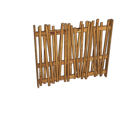 Modern wooden fence free