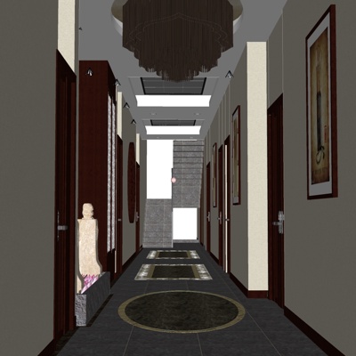 Modern Hotel Corridor