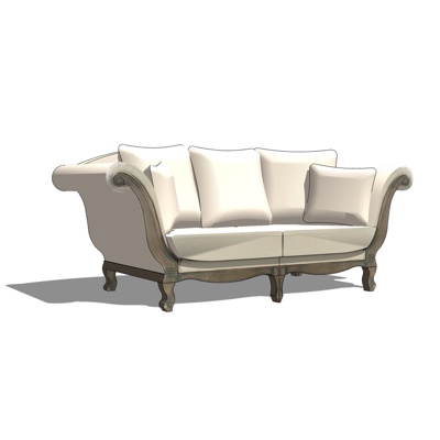 European-style fabric double sofa for free