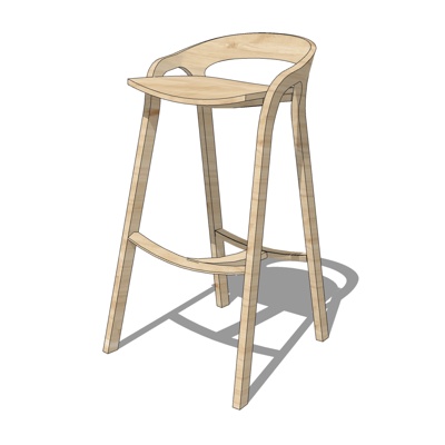 Nordic Solid Wood Bar Chair Free