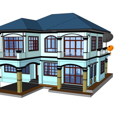 European-style single-family villa for free