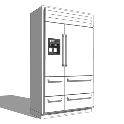 Modern double door refrigerator free