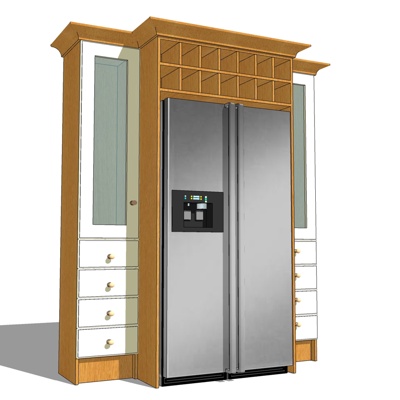 Modern double door refrigerator free