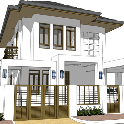 New Chinese-style single-family villa for free