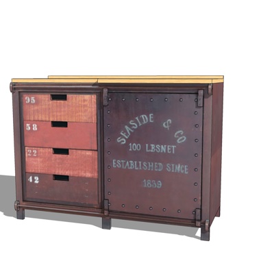 industrial wind metal side cabinet free