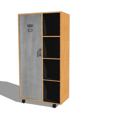 Modern solid wood wardrobe free