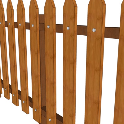 Modern solid wood guardrail free