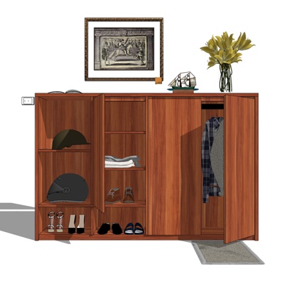 Modern porch solid wood shoe cabinet free