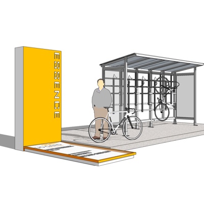 Modern Bicycle Parking Shed Free