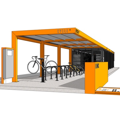 Modern Bicycle Parking Shed Free