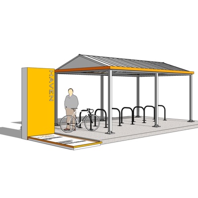 Modern Bicycle Parking Shed Free